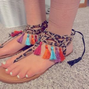 Jessica Simpson tassel sandals